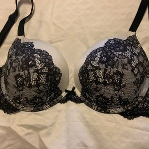 Victoria’s Secret Push Up Bra- Cream and Black